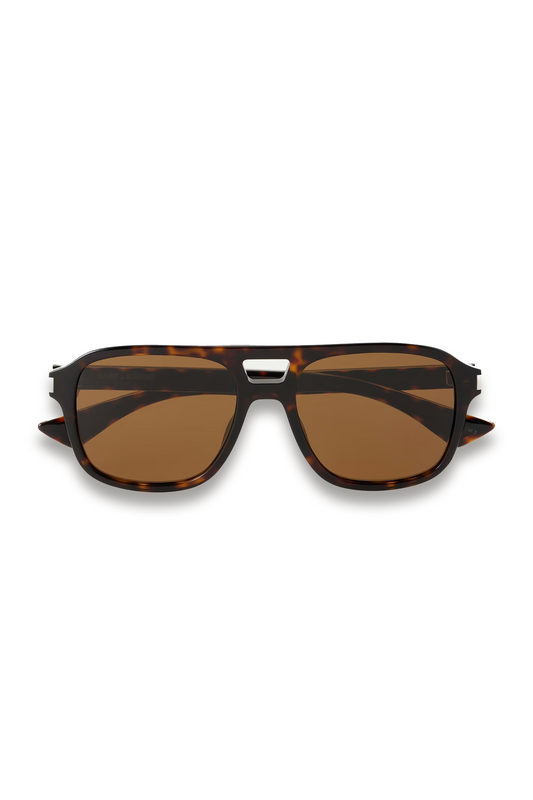 Aviator-style Tortoiseshell Acetate Sunglasses