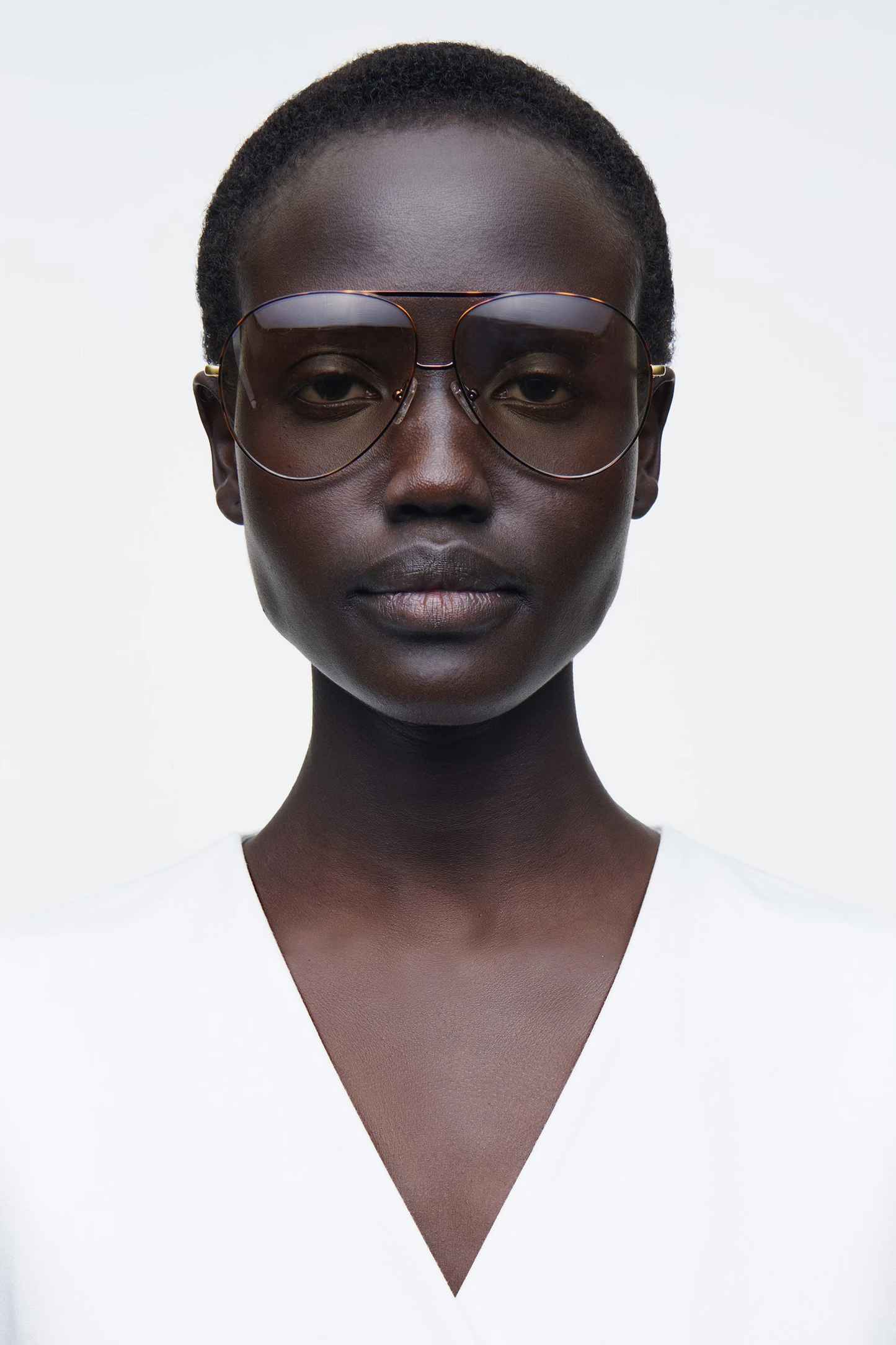 Wire-Frame Aviator Sunglasses