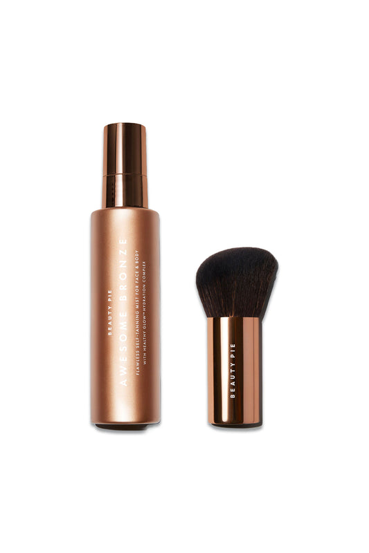 Flawless Self-Tanning Mist for Face & Body and Blending Brush