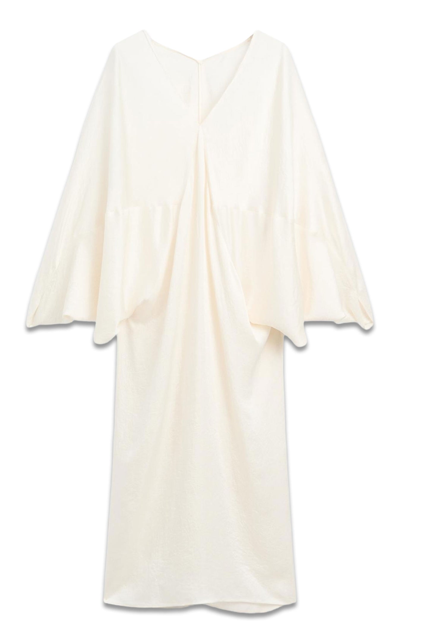 Flowing Satin Kimono Dress