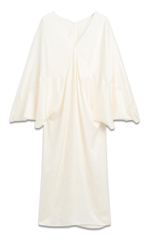 Flowing Satin Kimono Dress