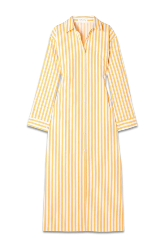Cala Striped Cotton-Poplin Midi Shirt Dress