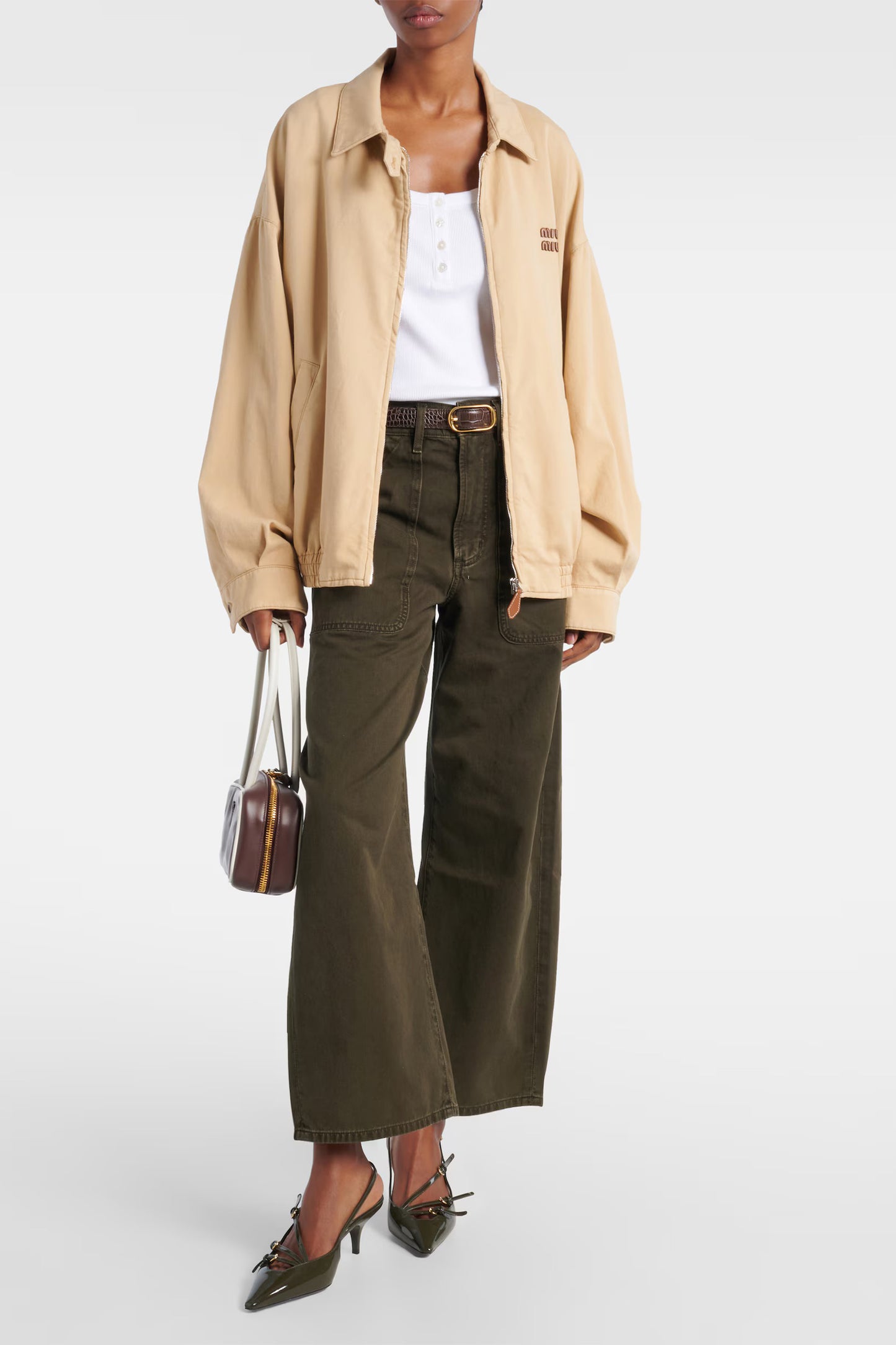 Ayla Cargo High-rise Wide-leg Jeans