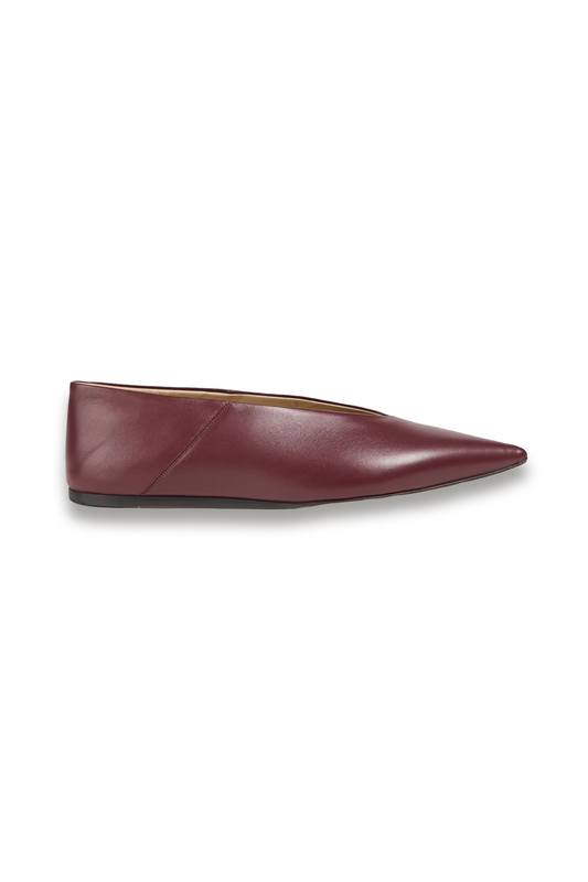 Babouche Leather Point-toe Flats
