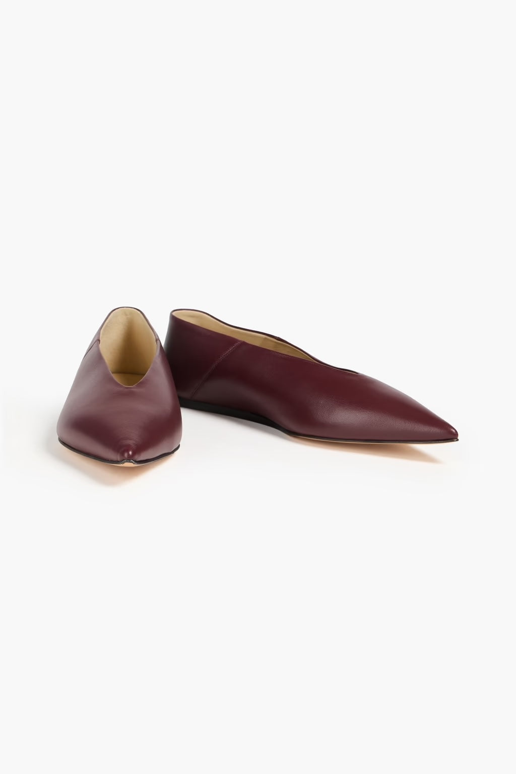 Babouche Leather Point-toe Flats