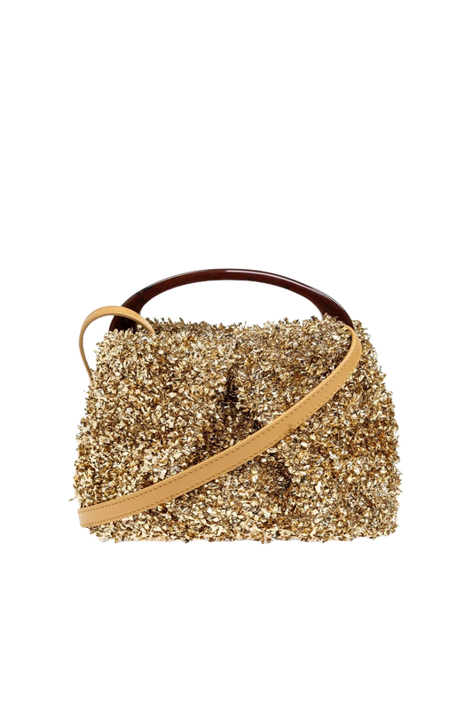 Leather-trimmed Tinsel Shoulder Bag