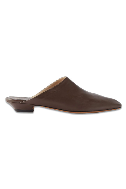 Otto 15 Round-toe Backless Leather Loafers