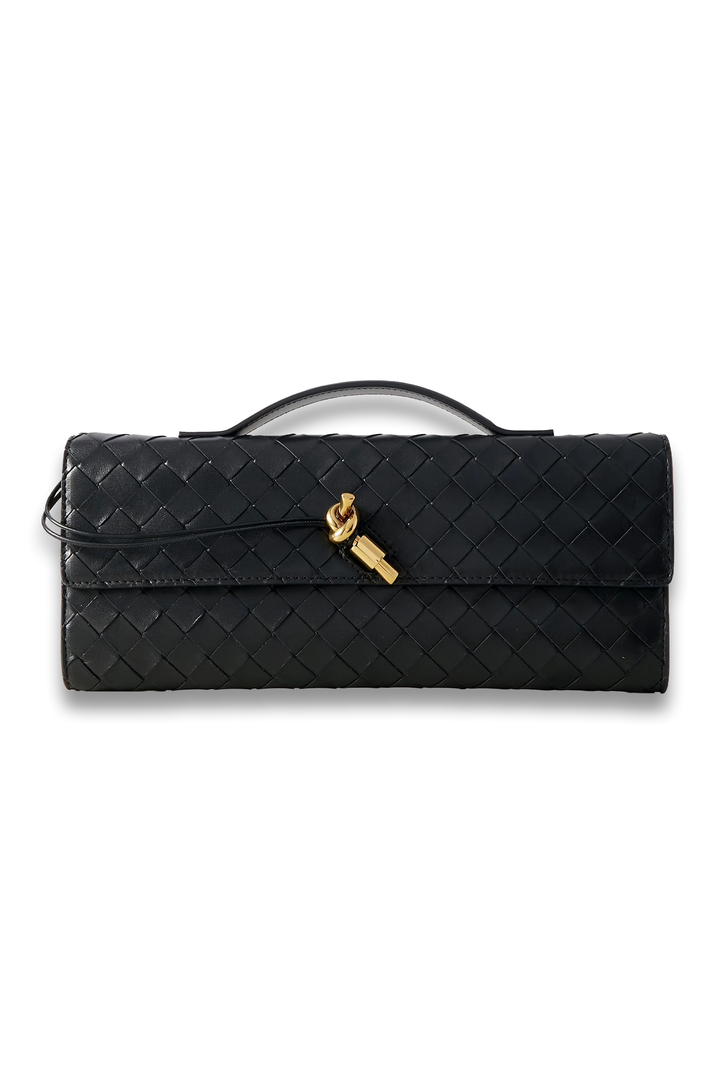 Andiamo Long Intrecciato Leather Clutch