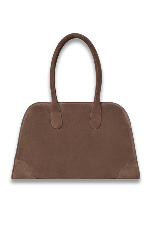 Small Studio Bowling Bag in Suede