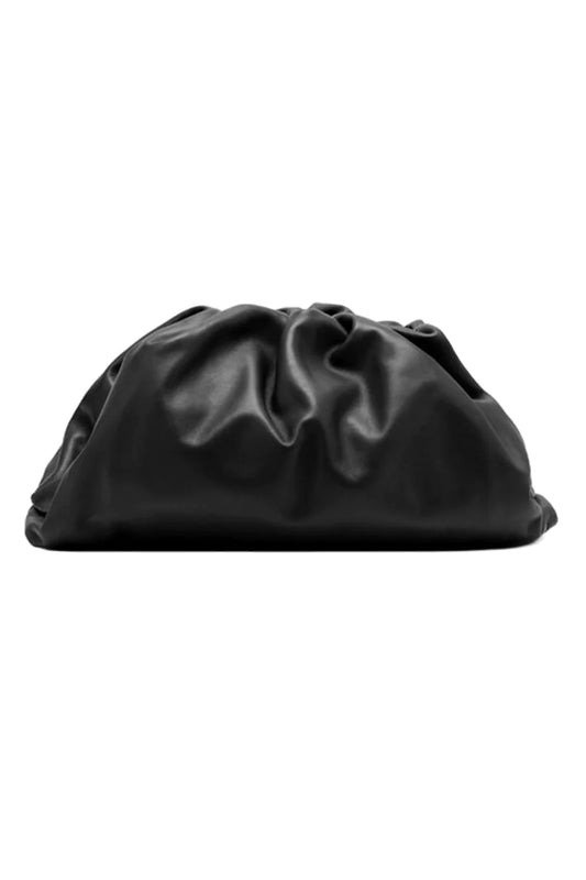 Pouch Large Leather Clutch Bag Black