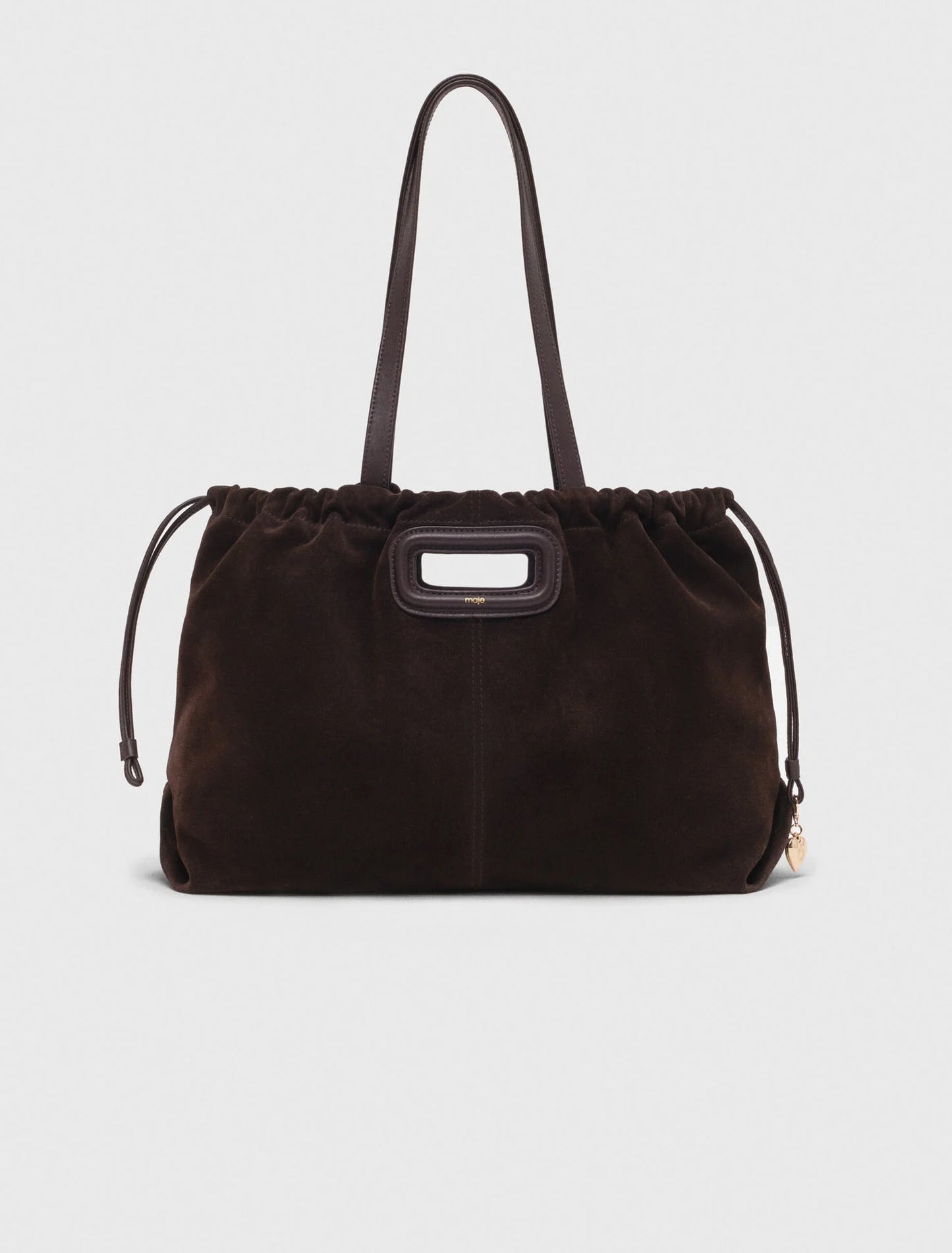 Suede Leather M Tote Bag