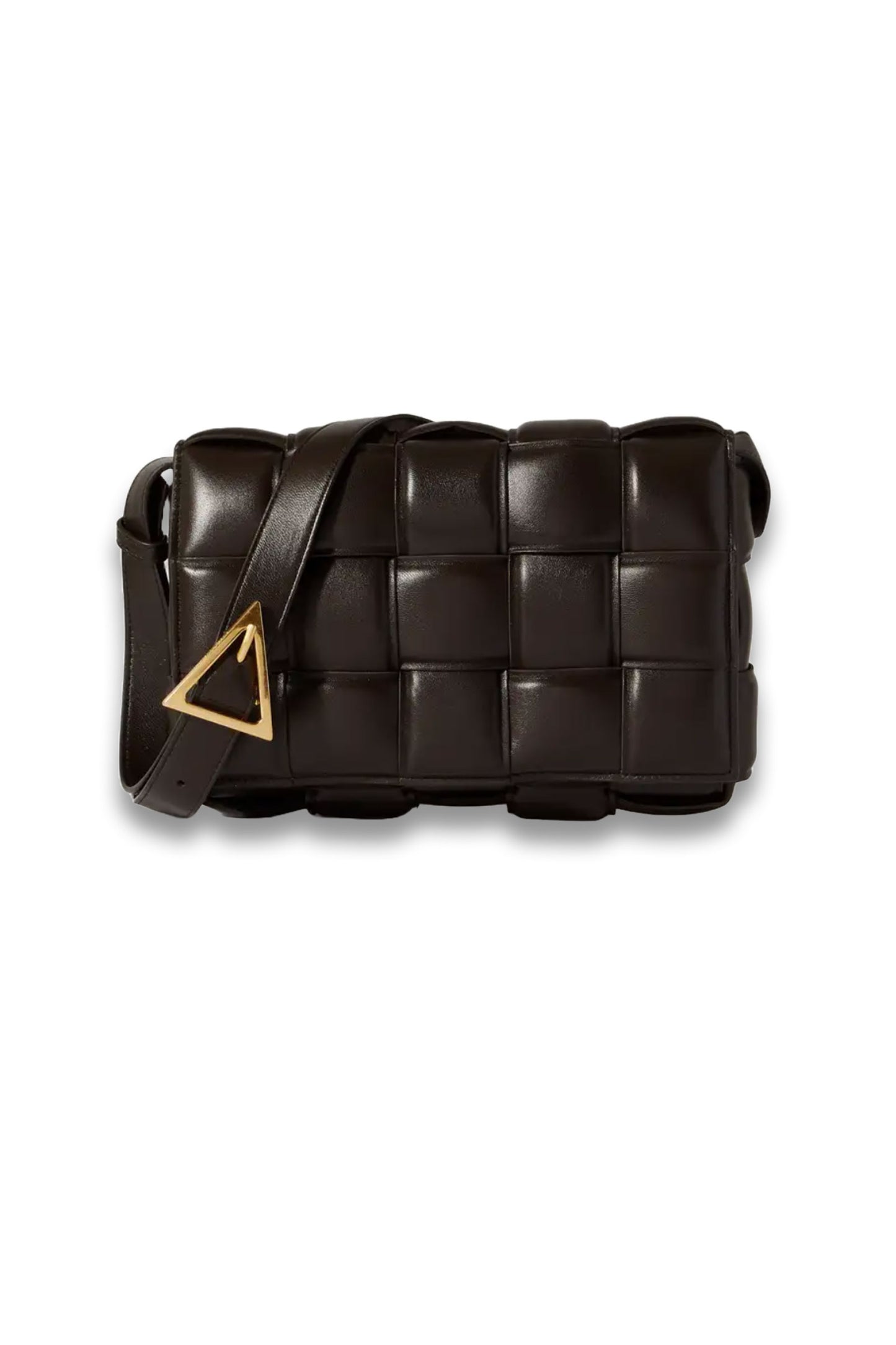 Cassette Medium Padded Intrecciato Leather Shoulder Bag