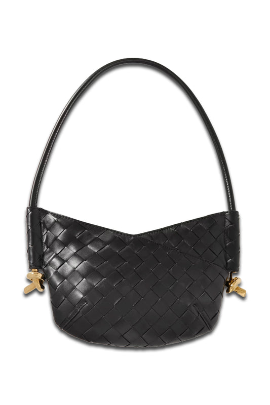 Solstice Embellished Intrecciato Leather Shoulder Bag