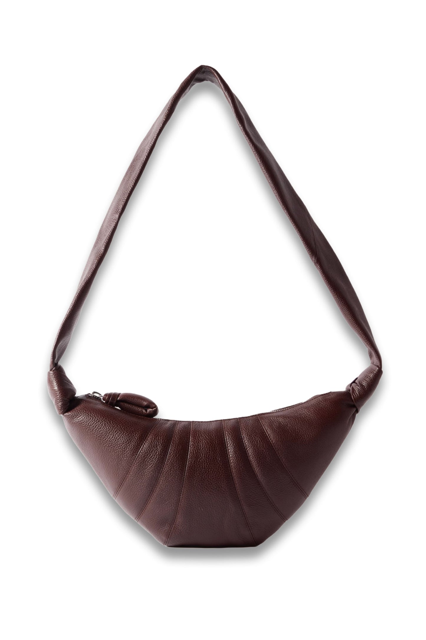Croissant Small Paneled Textured-leather Shoulder Bag
