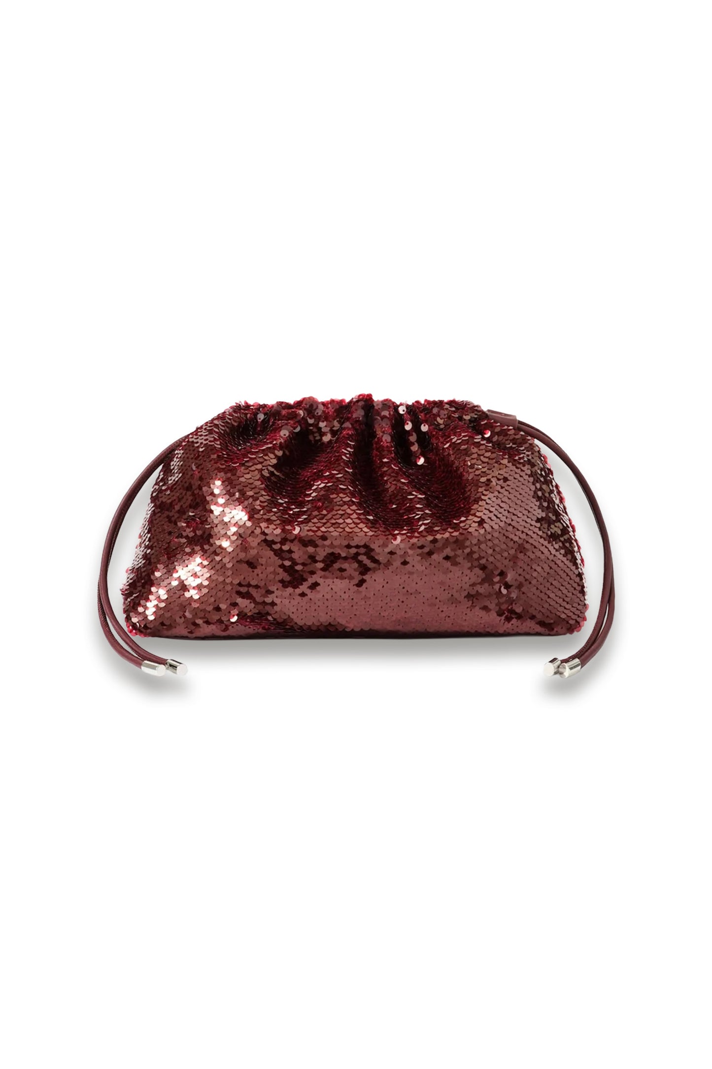 Raya Burgundy Sequin Drawstring Bag