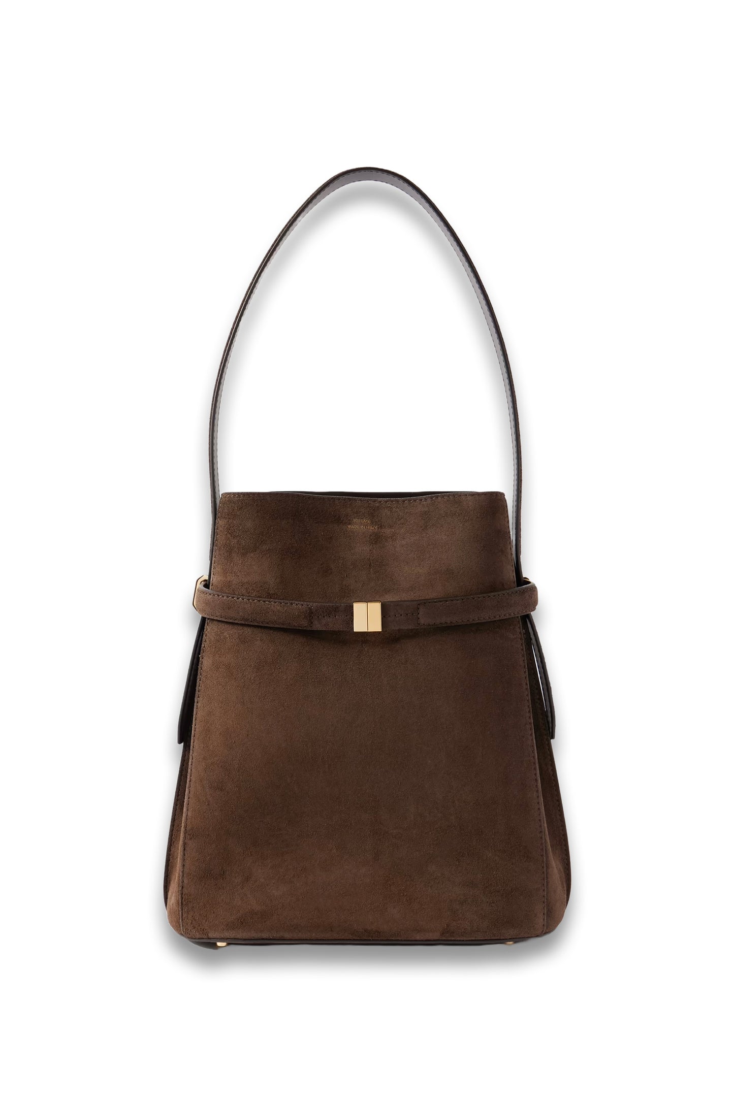 Belted Suede Tote