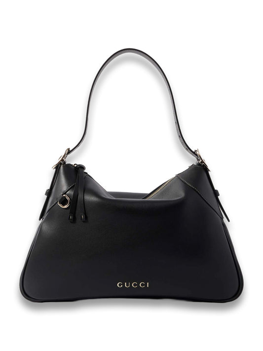 GG Emblem Leather Shoulder Bag