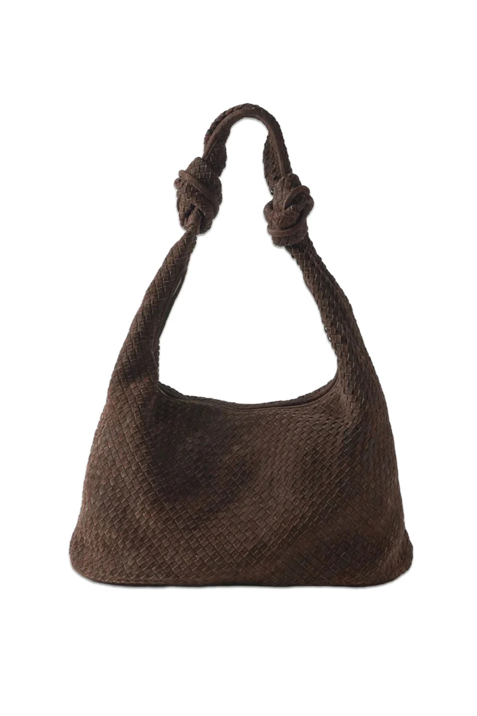 Brown Suede Knot Detail Bag
