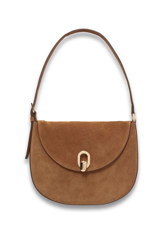 Tondo Small Suede Shoulder Bag