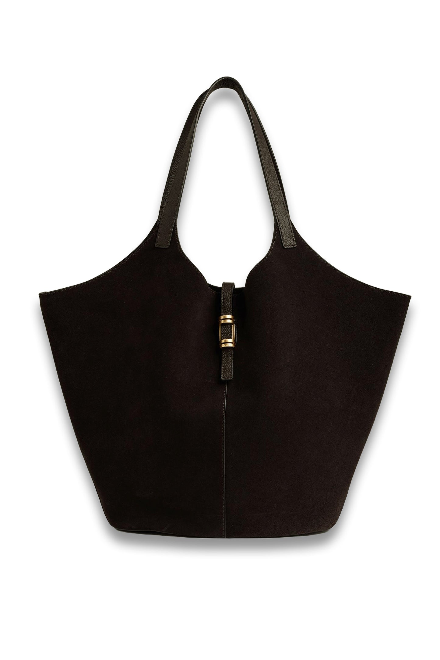 Leather and Suede Tote Bag