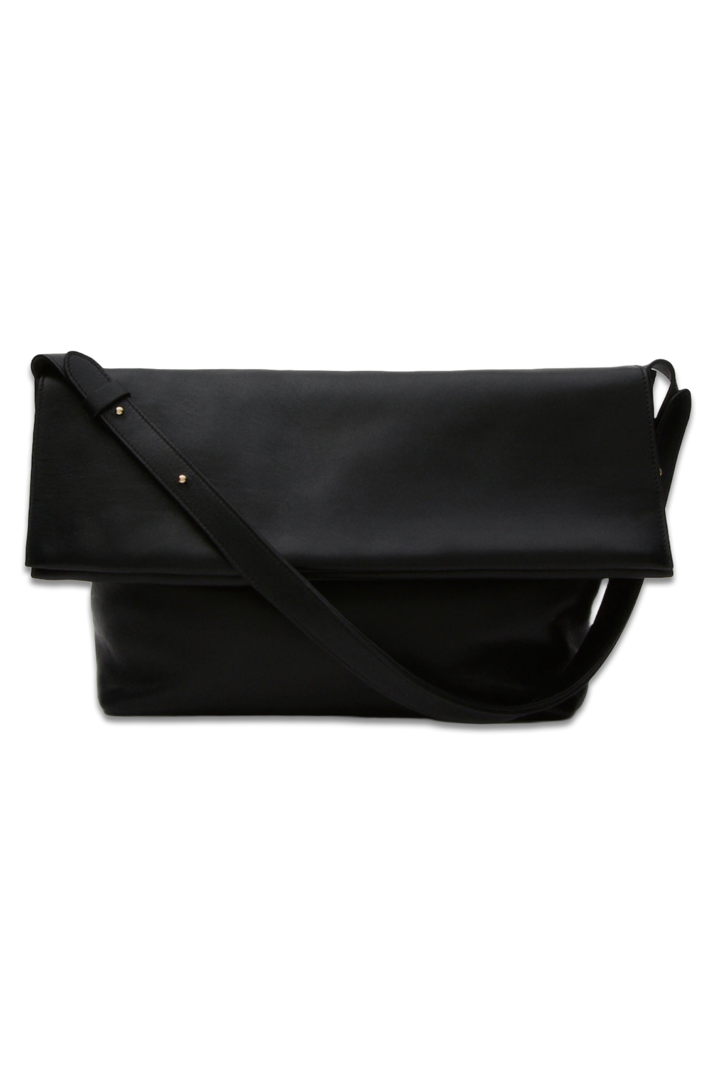 Nappa Leather Shoulder Bag With Flap
