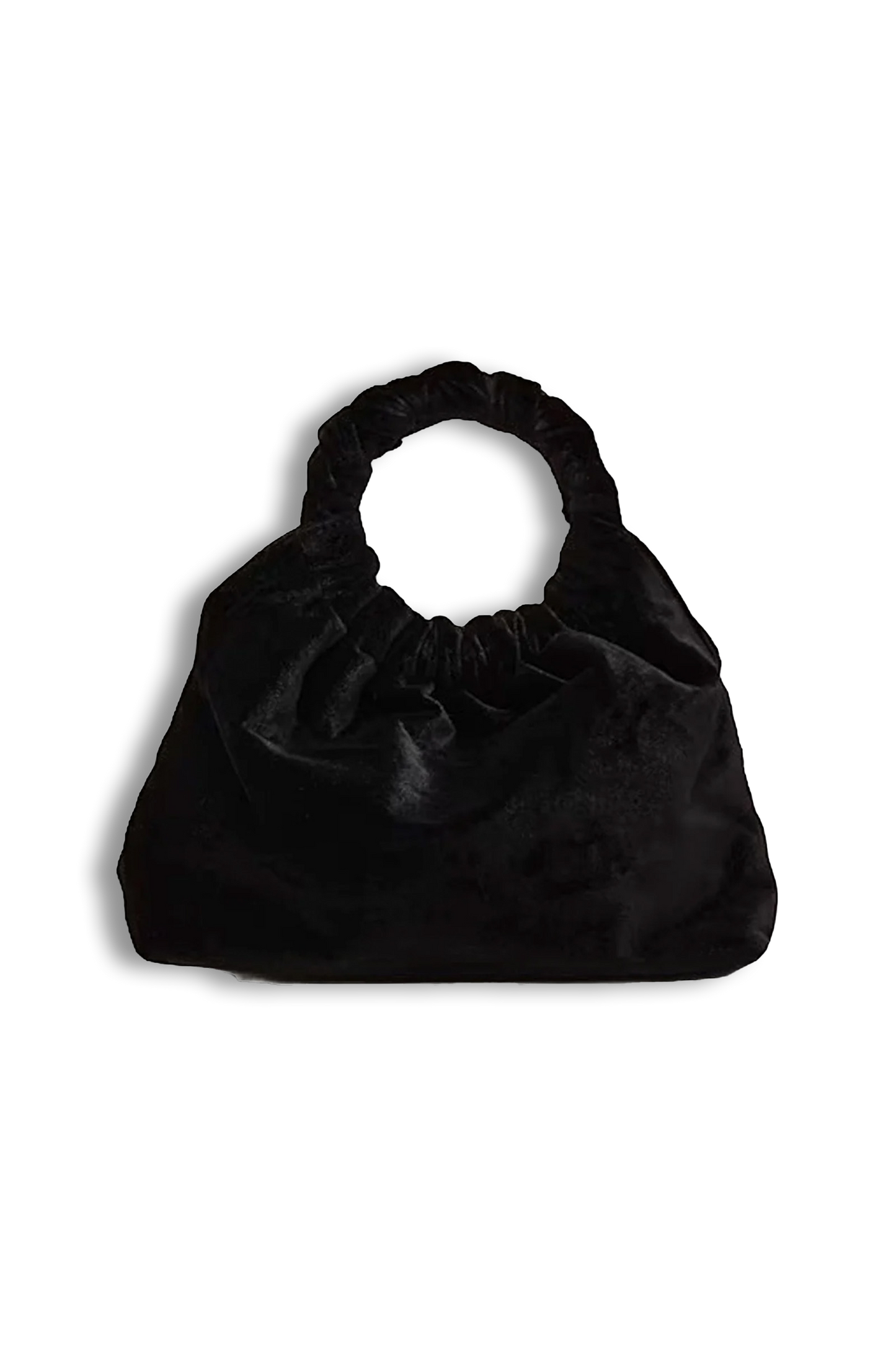 Black Velvet Twist Handle Mini Grab Bag