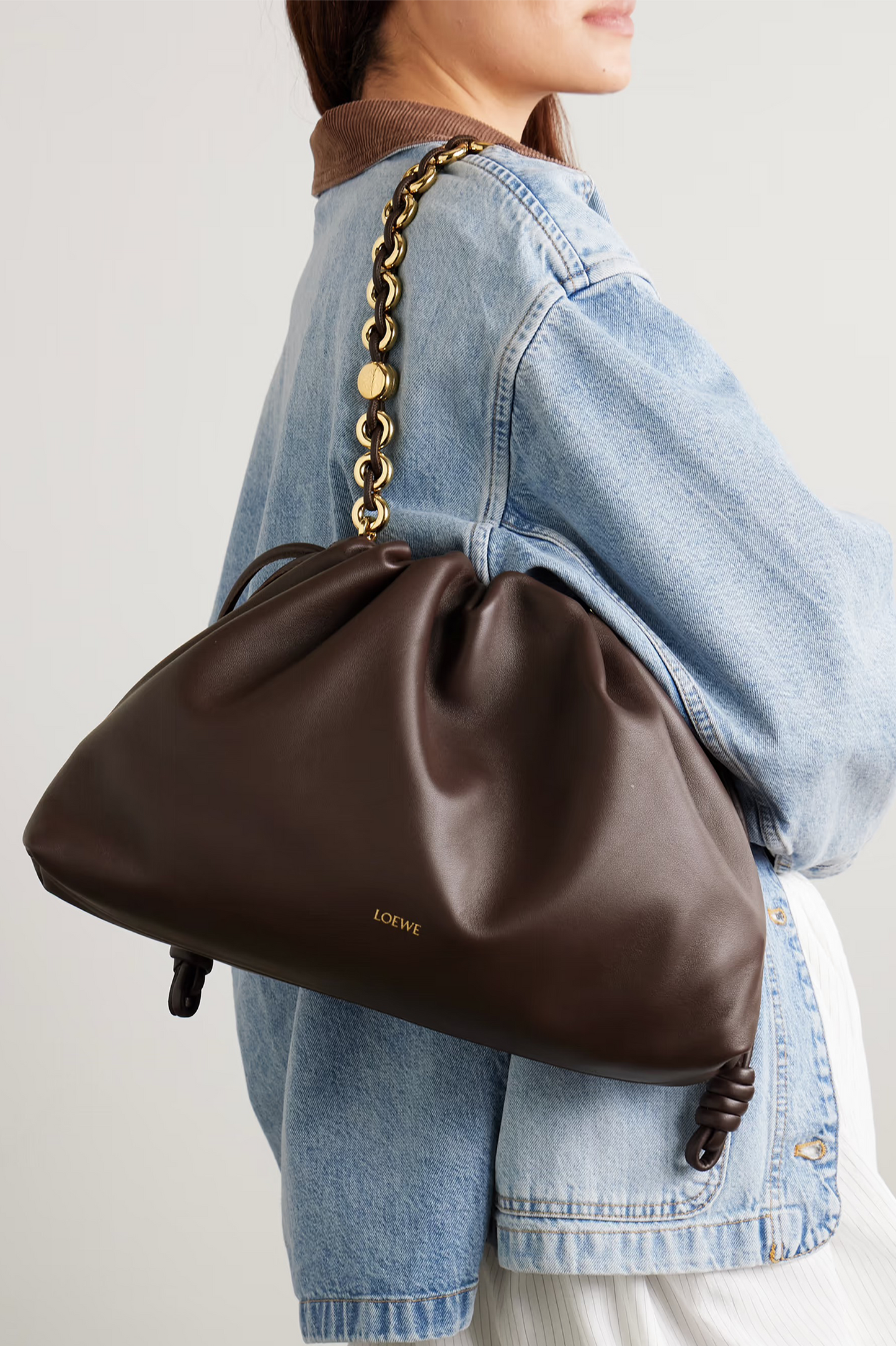 Flamenco Large Leather Shoulder Bag