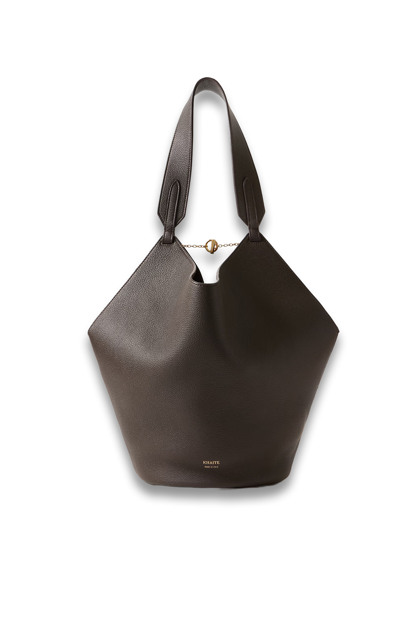 Lotus Small Textured-leather Tote