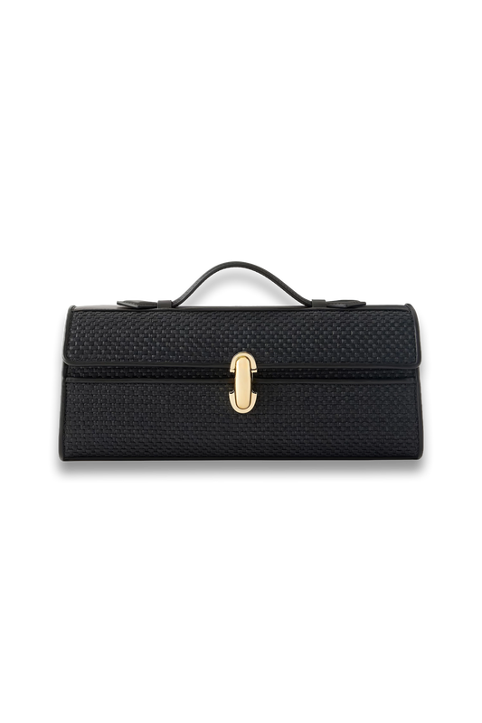 Slim Symmetry Woven Leather Tote