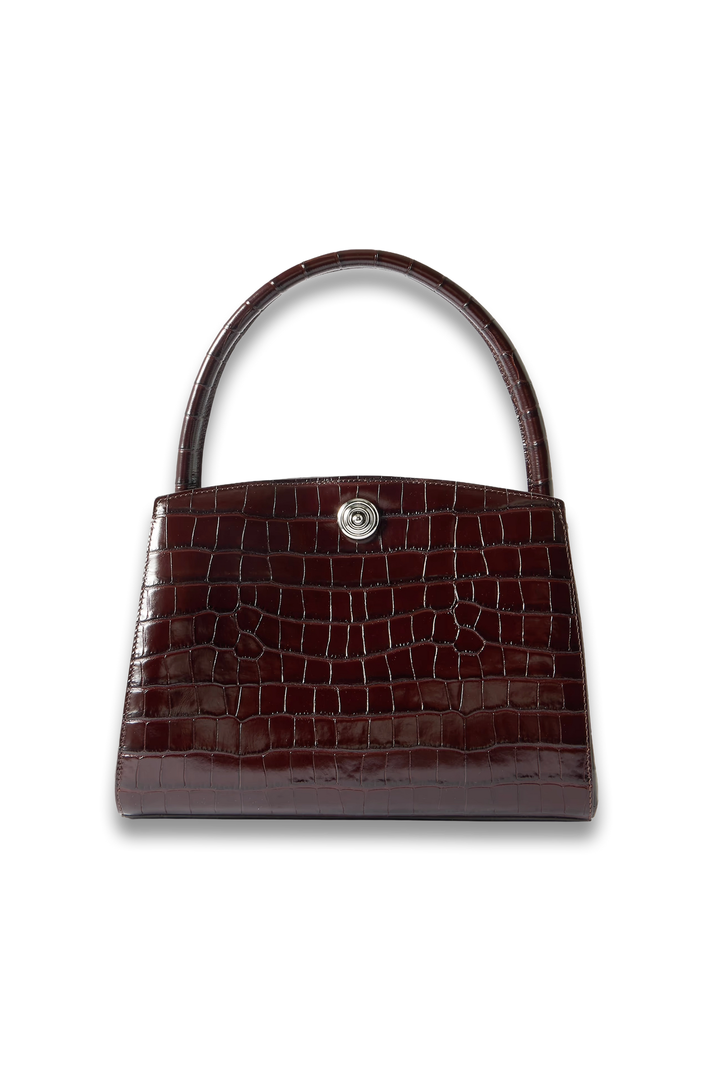 Pushlock Lady Croc-effect Leather Shoulder Bag