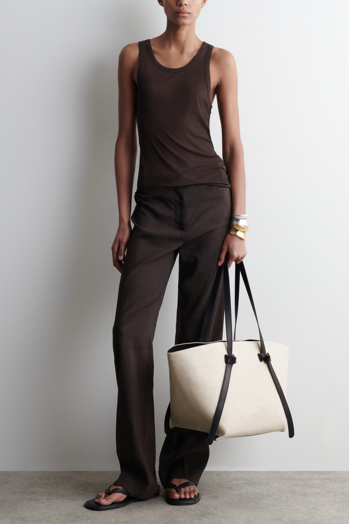 Pinch Tote Bag in Linen