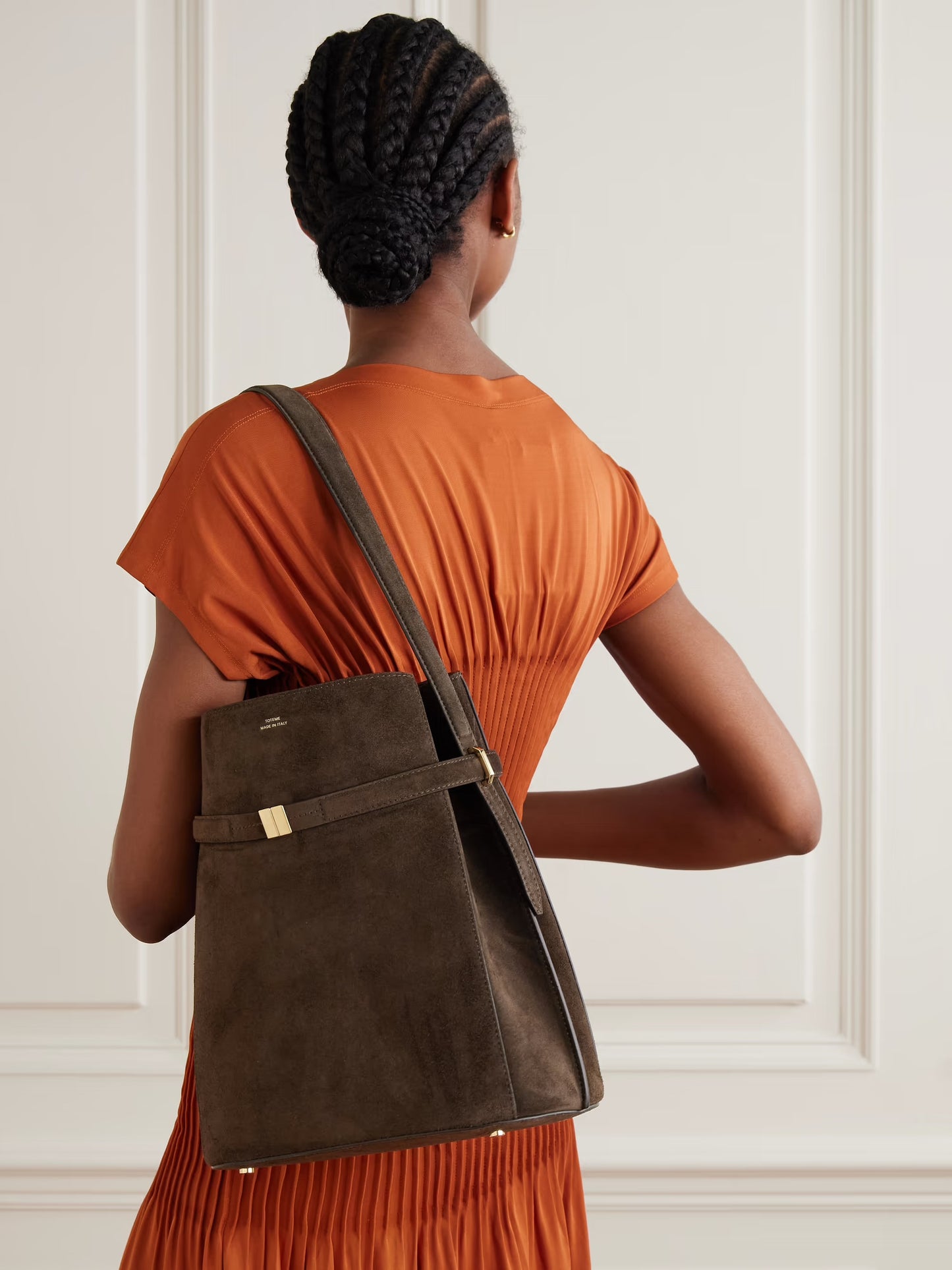 Belted Suede Tote
