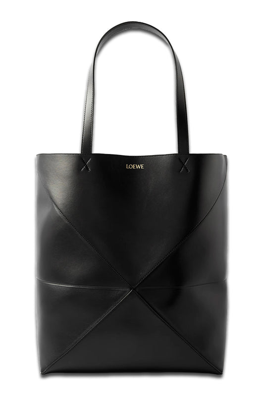 Puzzle Fold Convertible Large Leather Tote