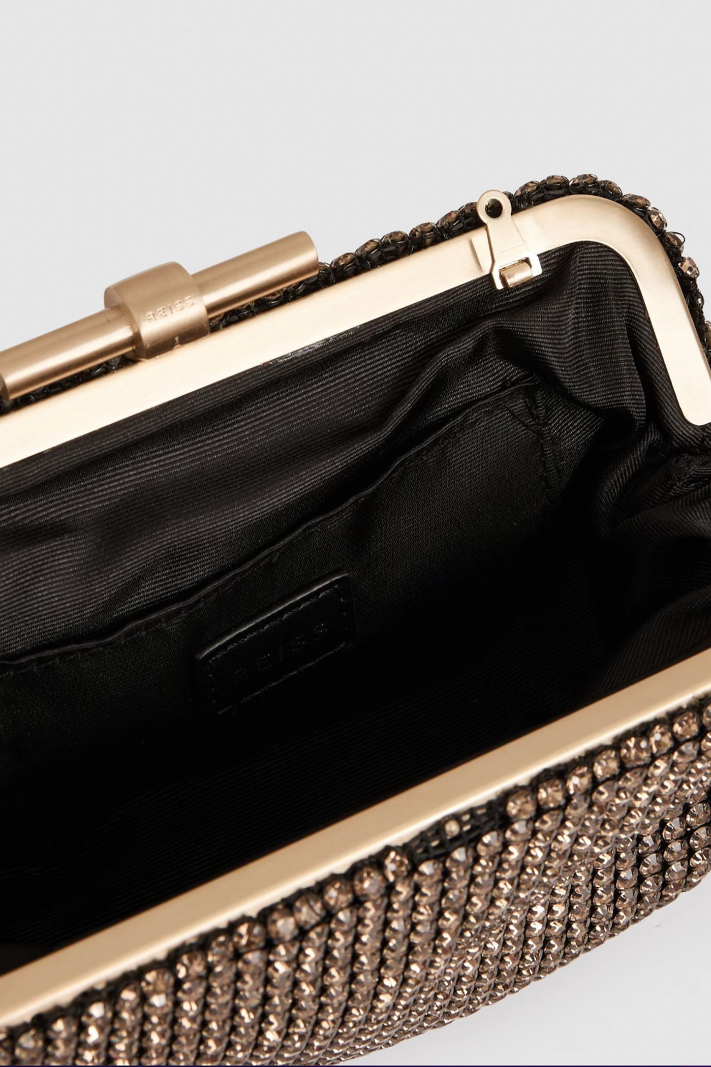 Embellished Clutch bag in gold