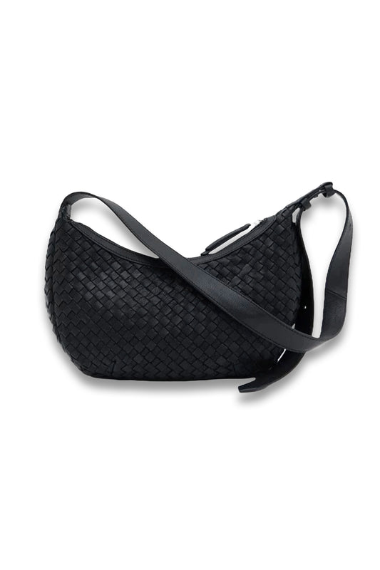 Lydia Weave Leather Crossbody Bag
