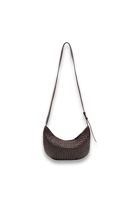 Leather Weave Crossbody Bag