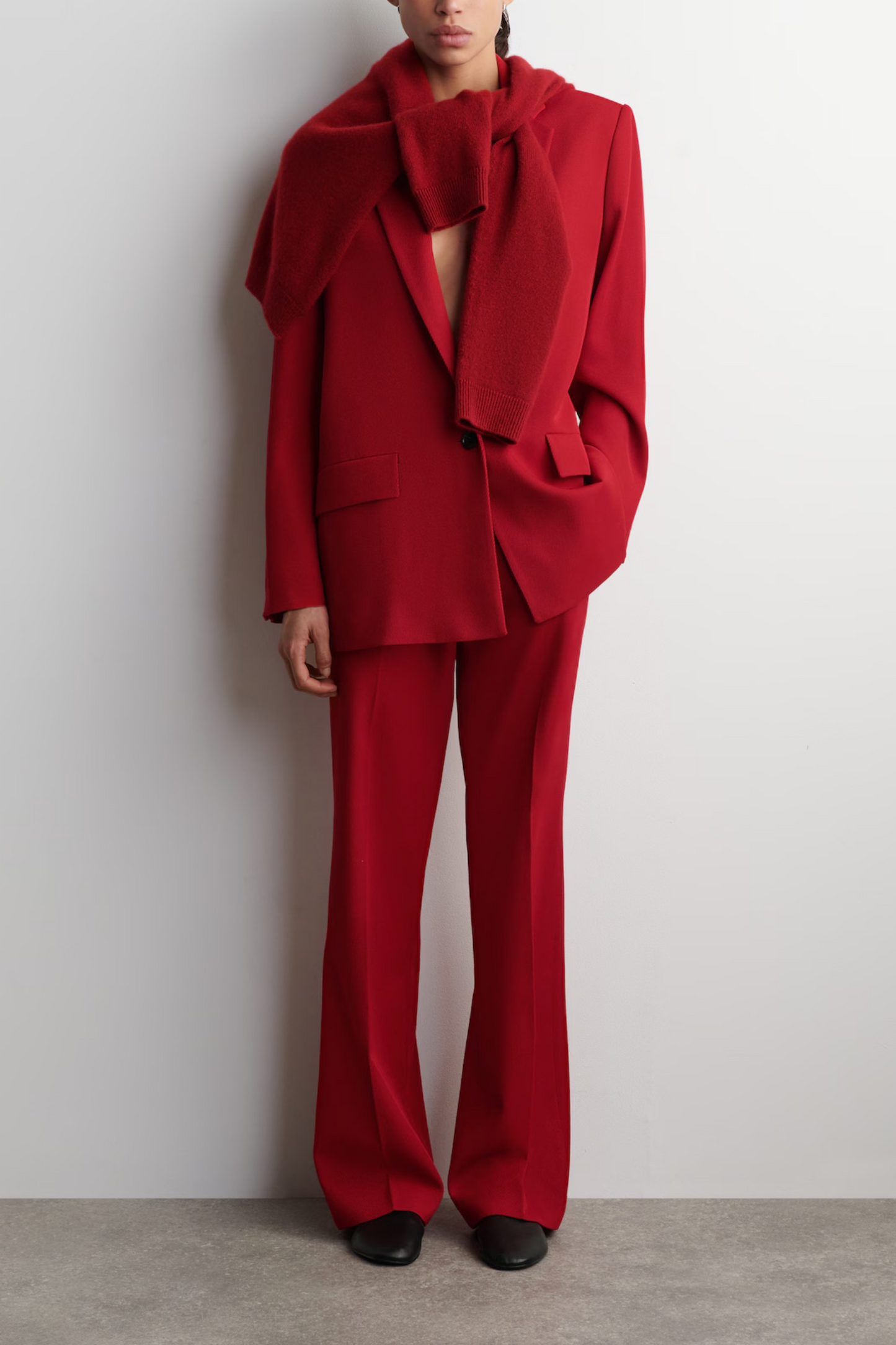 Wool-blend Straight-leg Trousers