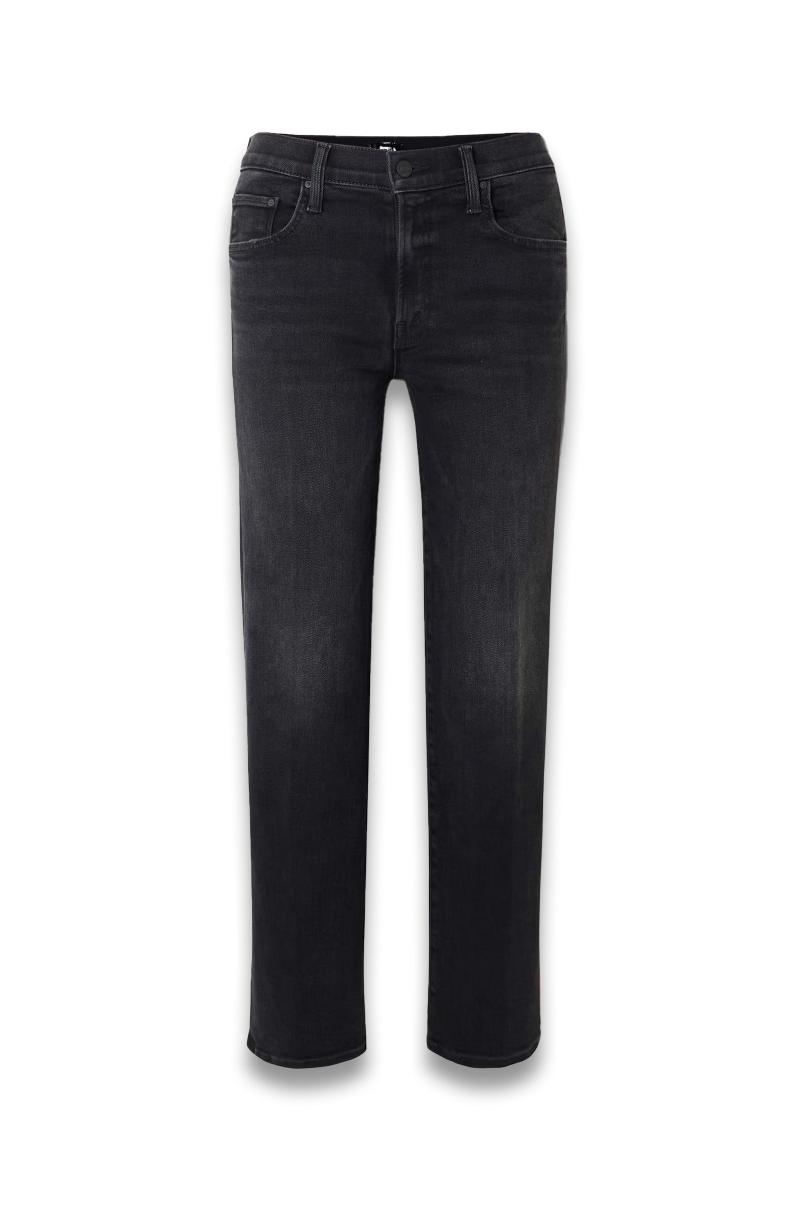black straight leg jeans