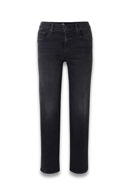 black straight leg jeans