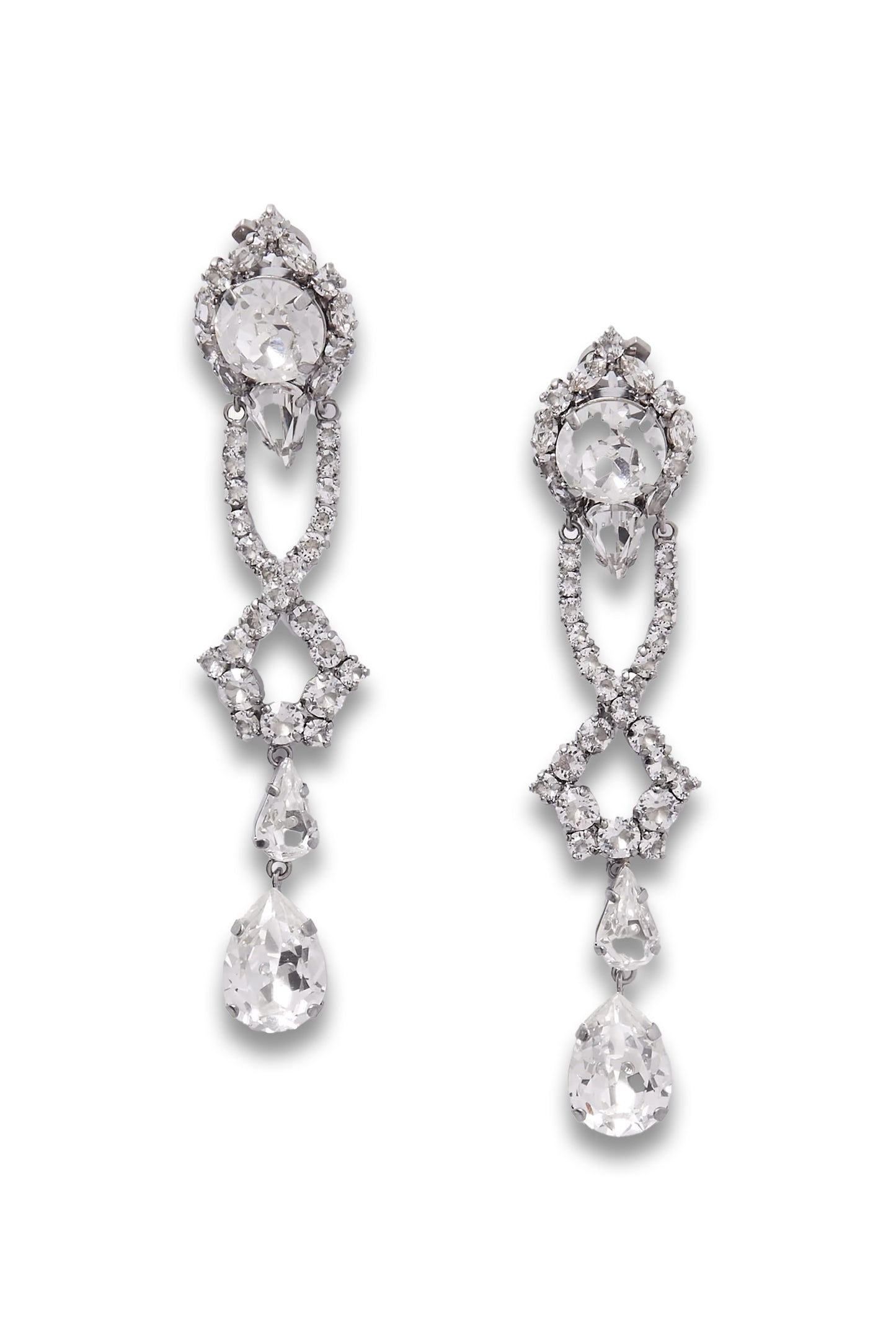 Palazzo silver-tone crystal earrings