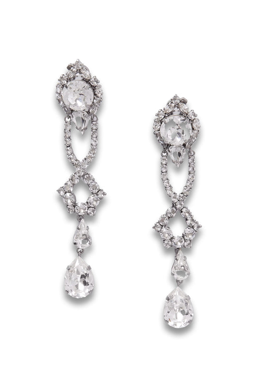 Palazzo silver-tone crystal earrings