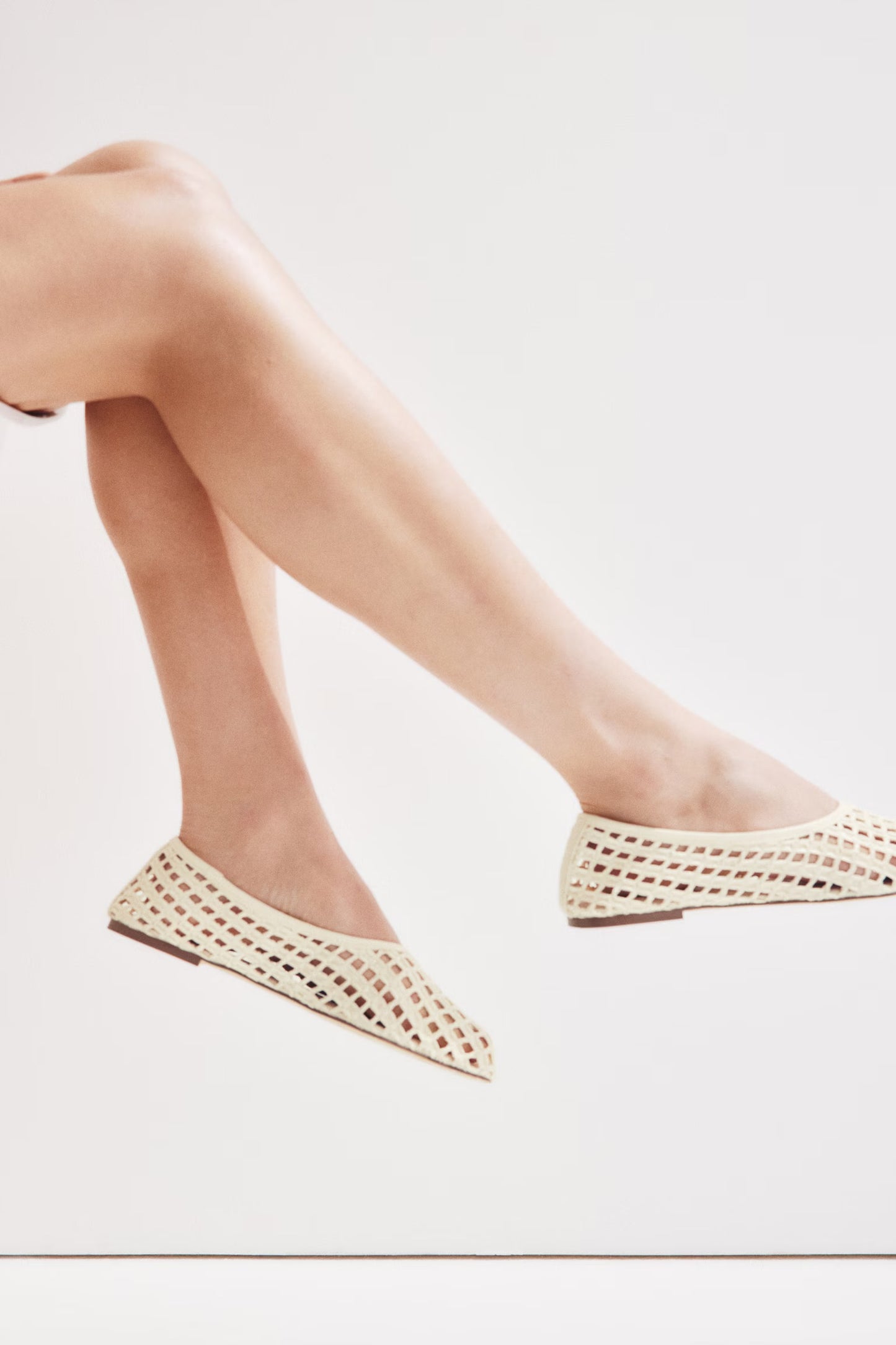 Straw Ballet Flats