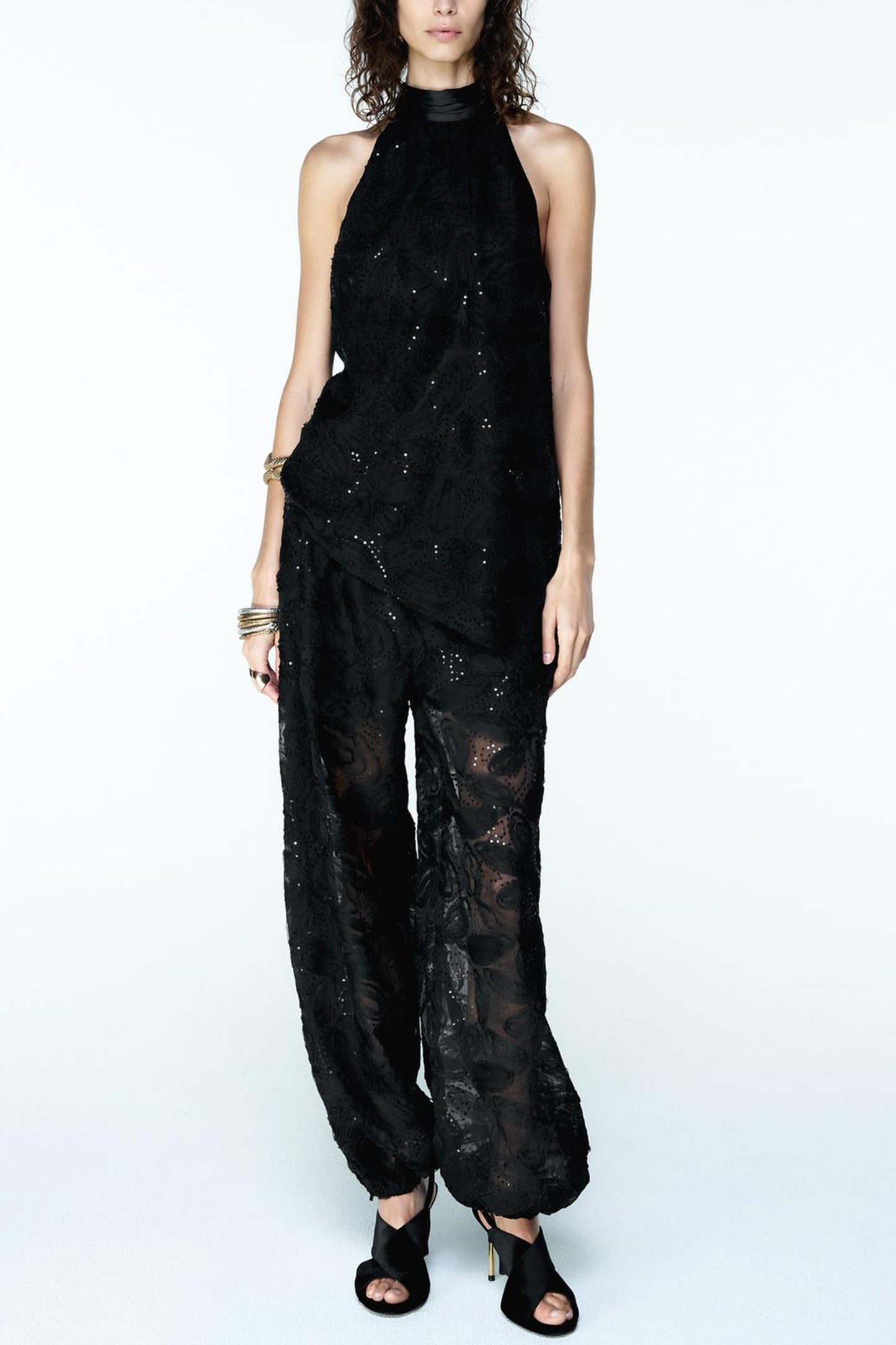 Sequinned Balloon Trousers