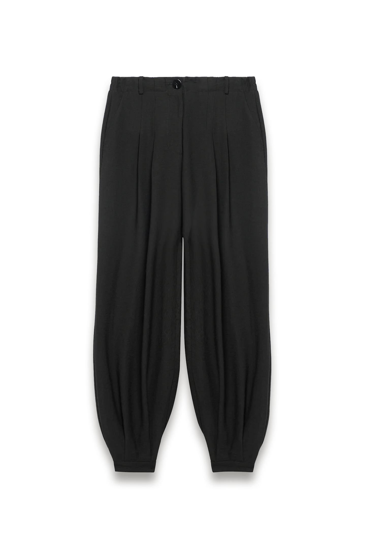 Black Soft Balloon Trousers