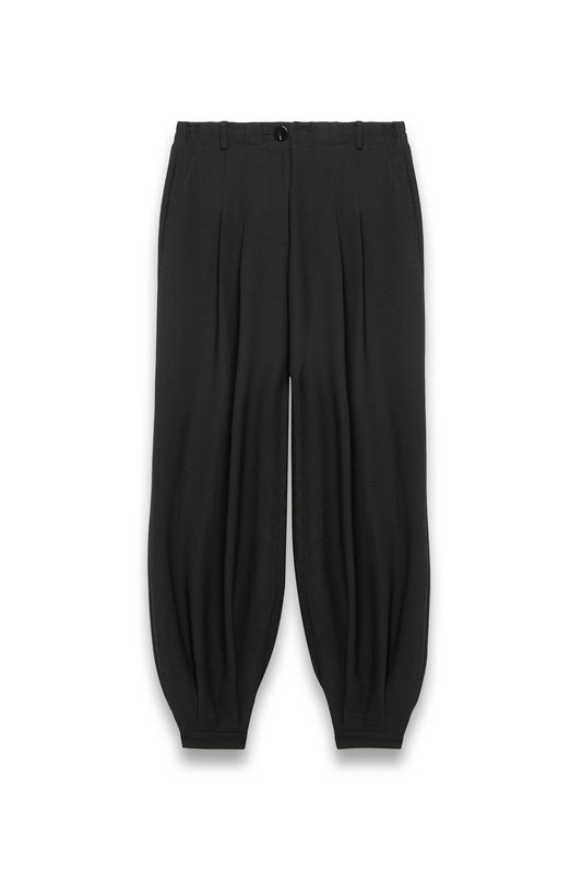 Black Soft Balloon Trousers