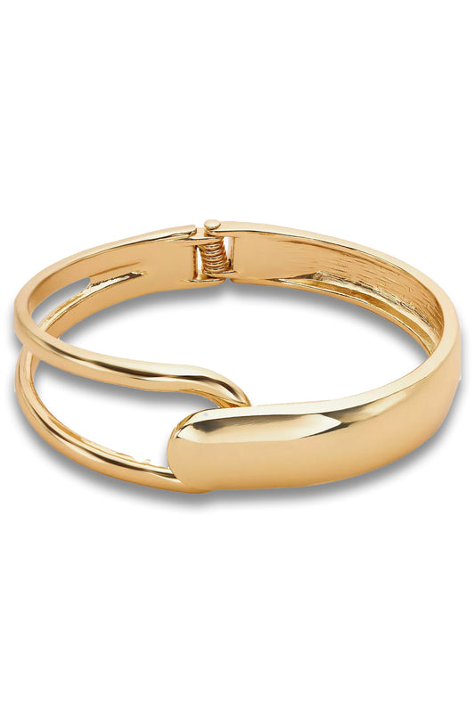 Polished Hinged Cuff, Gold