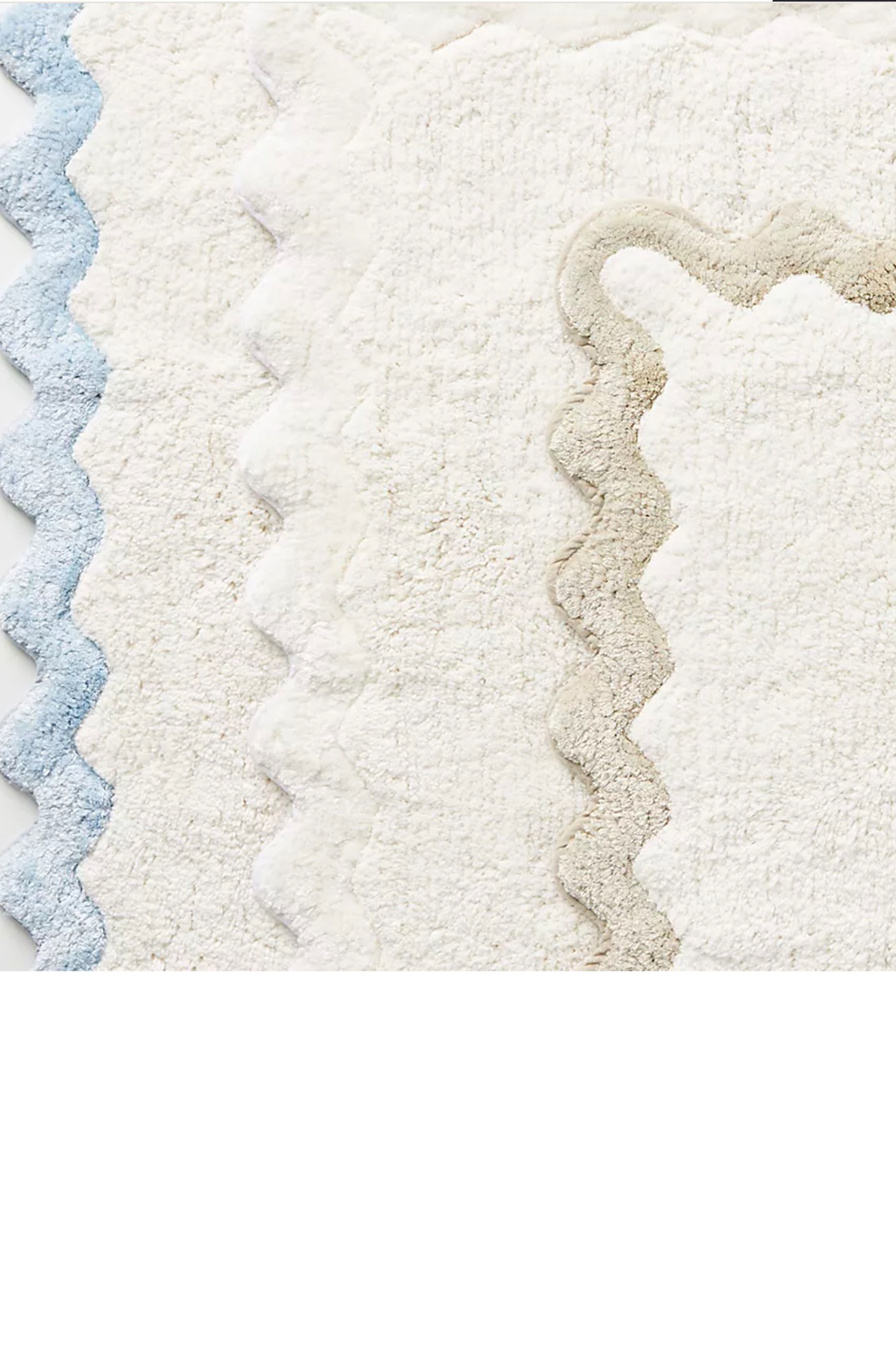 Ernestine Scalloped Bath Mat