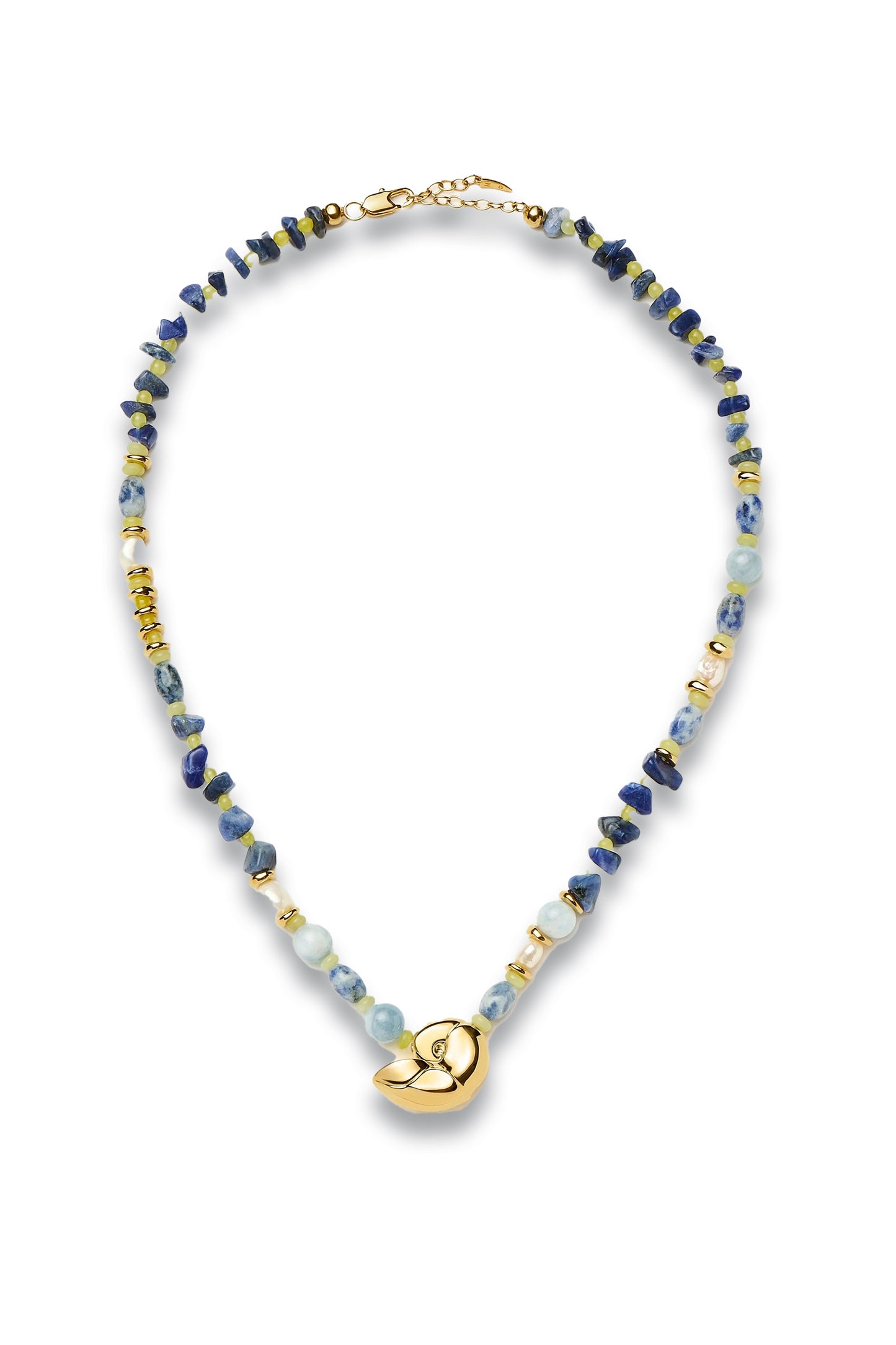 Shell Statement Multi Beaded Necklace