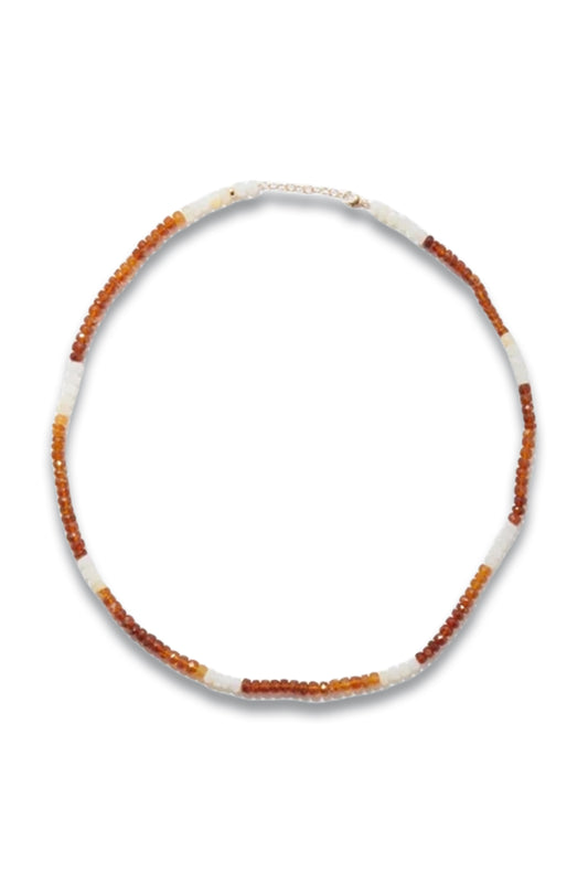 Arizona Citrus Opal & 14kt Gold Beaded Necklace