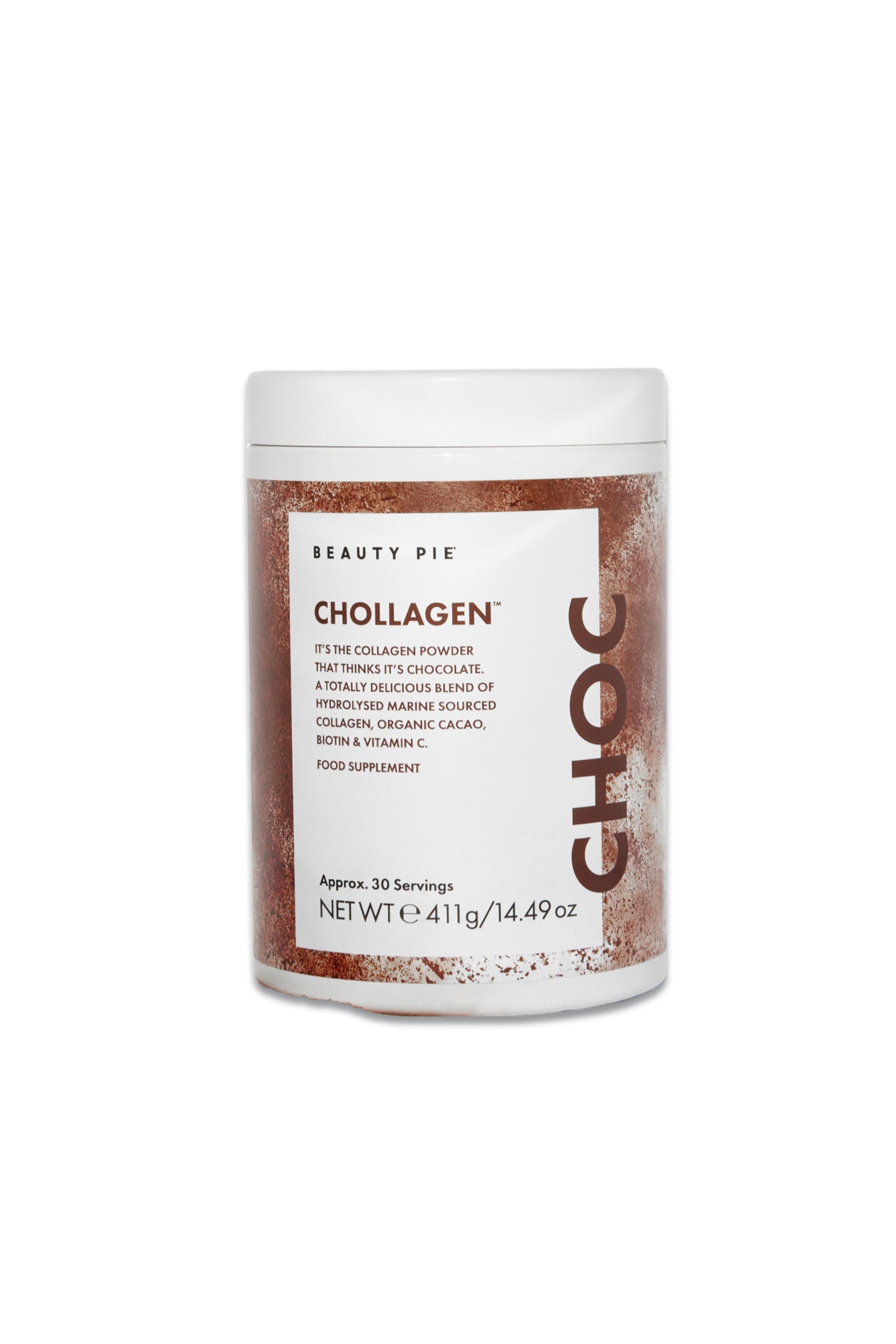 Chollagen Hydrolysed Marine Collagen Peptides, Organic Cacao, Biotin & Vitamin C Food Supplement